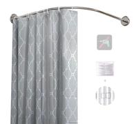 Adjustable Corner Shower ain Rod with Hoo No Drill Installat 60 90cm x 60 90cm Ideal Bathroom Shower ain Rail for Space Saving Soluts
