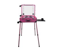 Adjustable Cosmetic Case with Legs | , Lighted Makeup Vanity Case, Hardfor Salons, Beauticians