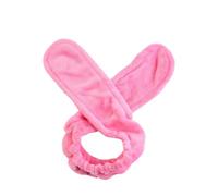 Adjustable Cosmetic Headband for Women, Plush Headband with Rabbit Ears, Spa Hair Band Headband for Makeup and Face Care, Headband Hair Accessories for Washing, Yoga, Shower, Make-up, Pink