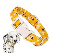 Adjustable Cotton Collar | Adjustable Bee Print Collar - Bright Yellow Color Decorative Accessory for Walking, Daily Use, Outdoor Activities