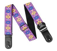 Adjustable Cotton Guitar Shoulder Strap Belt National Styles Guitar Strap With Pick Pockets For Acoustics Electric Guitar