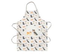 Adjustable Cotton Kitchen Aprons For Women With Pockets - Quick Dry Chef Apron's for Cooking, Baking, BBQ & Smoker Grill Aprons - Perfect Mothers Day Gifts For Baking Lovers (Dog Print Design)