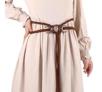 Adjustable Cotton Rope Belt Medieval Moon Design Unisex Braided Waist Strap For Costumes Adjustable Cotton Rope Belt