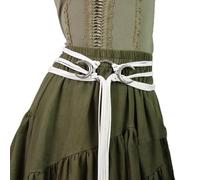 Adjustable Cotton Rope Belt Medieval Moon Design Unisex Braided Waist Strap For Costumes Adjustable Cotton Rope Belt