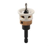 Adjustable Countersink Drill Bit with Depth Stop Carbide Hex Shank for Precise Woodworking, Multiple Sizes 2.8mm to 4mm, Yellow/Black Single Piece(3.5×10mm)