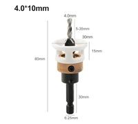Adjustable Countersink Drill Bits with Depth Stop 8 * 8mm 8 * 10mm Wood Adjustable Countersink Features Easy to Install and use not Easy to wear (4×10mm)