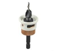 Adjustable Countersink Drill Bits with Depth Stop, Carbide Wood Drill Bit Set, Hex Shank for Non-Slip Grip, Precision Boring Tool for Woodworking Projects, Electric(3.2×10mm)