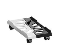 Adjustable CPU Stand with Rolling Wheels - Mobile Computer Tower Holder for Easy Movement & Ventilation Under Desk - Portable PC Accessories (Black/White)