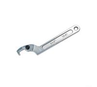 Adjustable Crescent Hook Wrench Spanner Tool for Motorcycle Shock Nuts and Water Meter Covers Featuring Round and Square Heads for Various Nut Types (19-51 Round Head)