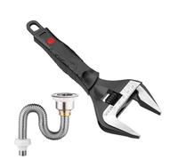 Adjustable Crescent Wrench - Steel Wrench Tool, Kitchen Basin Wrench | Durable Shifter Spanner, Multi-Use Sink Wrench, Handy Tool for Repairs, Compact Wrench, Tool for Home Use