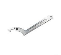 Adjustable Crescent Wrench with Hook Design - Chromium Vanadium Steel Motorcycle Shock Absorber & Water Meter Wrench, 10-Inch, Silver (1 Pack)(51-121 SQUARE HEAD)