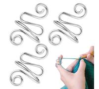 Adjustable Crochet Ring - Crochet Rings | Yarn Ring for Crocheting | 3X Finger Crochet Tension Ring | Mom Grandmother Companion Ring Yarn Tension Control Ring for Blankets Mittens Slippers