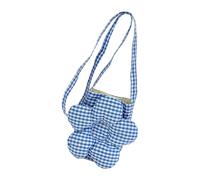 Adjustable Crossbody Purse Flower Checkerboard Design Spacious Shoulder Bag Friendly Fabric Satchel For Wmen Girls Unisex Canvas Messengers Purse