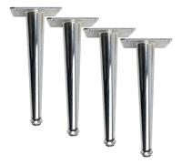 Adjustable Cupboard Feet, 4 Pcs Tapered Furniture Legs, Iron with Anodized Surface, Optional Height 10.5-72.5cm, Ideal for Sofa and Table