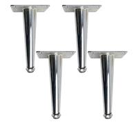 Adjustable Cupboard Feet, 4 Pcs Tapered Furniture Legs, Iron with Anodized Surface, Optional Height 10.5-72.5cm, Ideal for Sofa and Table