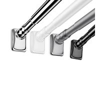 Adjustable Curtain Rod 40-500 cm No Drill No Screw Installation Metal Tension Rod for Bathroom Closet Window Room Divider (SUS 360-450cm/142-177in)