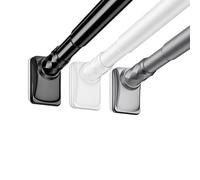 Adjustable Curtain Rod No Drilling 40-500cm, Ø33mm Ceiling-Mounted for Large Windows, Telescopic Shower Curtain Rod, Extendable Tension Pole (White, 360-450cm)