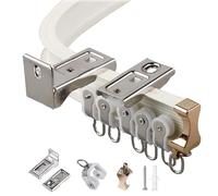 Adjustable Curtain Track 1.0M to 6.6M Flexible Aluminium Curtain Rail for Ceiling or Wall Mount Ideal for Room Dividers and Window Treatments Easy Installation