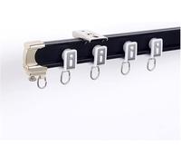 Adjustable Curtain Track for Bay Windows Durable Wall/Ceiling Mount Flexible Room Divider Solution with Hooks Ideal for Home Decor and Space Management