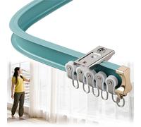 Adjustable Curved Aluminum Curtain TrackFlexible Mount for Ceiling & Wall Room Divider Solution Easy to Install