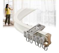 Adjustable Curved Aluminum Curtain TrackFlexible Mount for Ceiling & Wall Room Divider Solution Easy to Install