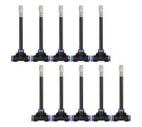 Adjustable Curved Rotating Irrigation Sprinkler Head | 360 Degree Water Nozzle for Garden Watering | Copper and PE Misting Tee with Flow Control | Black | 10 Pack