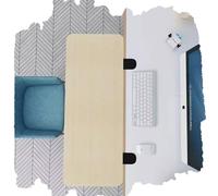 Adjustable Cuter Keyboard Tray Exteon Folding Armrest 90° for Desk No Drill 50 63.5cm Elbow Support Oak h Ultimate Comfort for ping