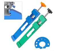 Adjustable Cutting Guide Rail for Aluminium Saws Circular Bases Base with Twoway Lock Compatible with 4Inch Saw Abs for Tile and Wood Marble Cutting（Green Plus Blue）
