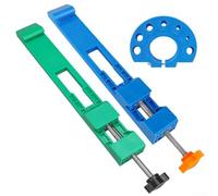 Adjustable Cutting Guide Rail for Circular Saws Secure Two Way Locking and Accurate Positioning for Wood, Tile, and Marble Cutting Tasks (green and blue)