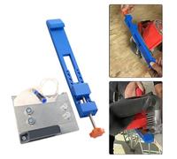 Adjustable Cutting Machine Base Guide with Circular Saw Guide for Precision Clamping and Milling for 5-6 Inch Angle Grinders, Blue and Silver