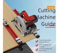 Adjustable cutting machine guide rail ruler made from aluminum alloy with dual latch mechanism, offering enhanced stability and precision in cutting tasks (2)