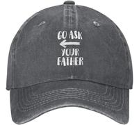 Adjustable Cycling Caps Go Ask Your Dad Baseball Hats Classic Sandwich Cap for Running Boys Outdoor
