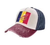 Adjustable Dad Hat for Unisex Custom Washed Jeans Hat in National Flag Print - Breathable, Lightweight, for Daily Wear & Sports Events, All Seasons Tibetan Red One Size