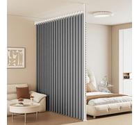Adjustable Darkening Door Curtains with Tension Rods 210-310cm Height No Drill Room Divider for Bedroom Living Room Bathroom - Easy Home Separation Solution