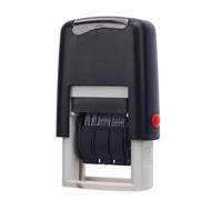 Adjustable Date Stamper with English Clear Imprint - Quick Drying Self-Inking Stamp for Shipping, Receiving, Expiration, and Due Dates (25x2.8mm Black)