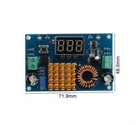 Adjustable DC-DC Boost Converter Module, 4-35V Input to 5-45V Output, 100W Max Power, 5A High Current, LED Voltage Display, Screw Terminal Design