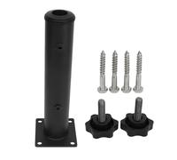 Adjustable Deck Umbrella Mount Flag Pole Holder Base Bracket, Stainless Steel Umbrella Stand Tube with Mounting Holes for Garden Backyard Balcony Patio