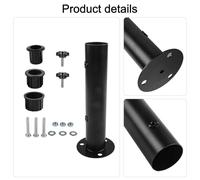 Adjustable Deck Umbrella Mounting Bracket for Patio & Garden Shade Sails - Stainless Steel Parasol Holder with Rust-Resistant Finish, 11.8 x 4(B)