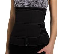 Adjustable Decompression Corset Women Neoprene Sweaty Body Shapers Female Belly Stomach Shape Slimming Shape Belt Waist Trainer (Color : Black, Size : X-Large)