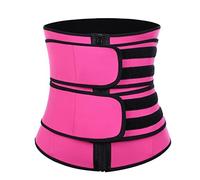 Adjustable Decompression Corset Women Neoprene Sweaty Body Shapers Female Belly Stomach Shape Slimming Shape Belt Waist Trainer (Color : Pink, Size : 3X-Large)