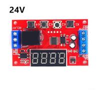 Adjustable Delay for Relay Module for DC 5V/12V/24V, 0.1s-999min Timer Control Switch with 32-Function Logic, LED Digital Display, Power-Off Memo(24V)