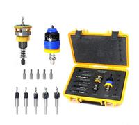 Adjustable Depth Stop Countersink Drill Bit Set For Precise Woodworking With Quick Tool Adjustment And Carbide Steel Construction In Portable Case