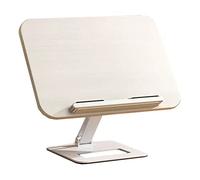 Adjustable Desk Book Stand - Ergonomic Cookbook Holder, Sturdy Metal Reading Rest with Clips & Bookmark for Tablets & Textbooks