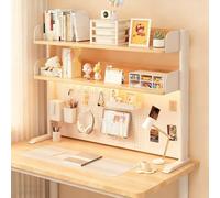 Adjustable Desk Bookshelf Organizer with Pegboard and Storage Accessories, Space-Saving Desk Shelf, for Home, Dormitory and Office (White, 2.95 x 80 cm / 37.4 x 31.5 inches)