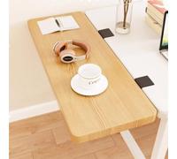 Adjustable Desk Extension Foldable Keyboard Tray Ergonomic Armrest Shelf No-Drill Table Mount Durable Handle Design (Wood Color 17.5x25cm)