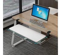 Adjustable Desk Extension with 4 Colors Wooden Keyboard Tray for Under Desk Sliding Keyboard Shelf Clamp & Pull-Out Drawer Platform Supports Ergonomic Setup