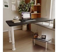 Adjustable Desk for Panoramic Windows Long/Short Legs Design Two Installation Options Perfect for Living Room Study or Sofa (Black 100x40cm/39x16in)