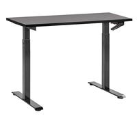 Beliani Manual Adjustable Standing Desk Destines 120 Cm 72 Cm Black