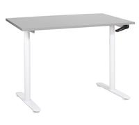 Beliani Manual Adjustable Standing Desk DESTINAS Grey/ White 120 cm 72 cm, Grey