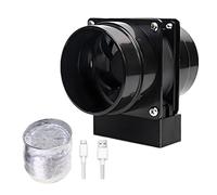 Adjustable Desk Mount Ventilation Blower 5V Charging 2200RPM Motor for Efficient Airflows in Electronic Labs Grow Tents Double Air Vent Blower with Duct